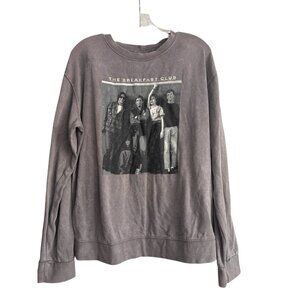 The Breakfast Club Distressed Gray Crewneck Sweatshirt Medium